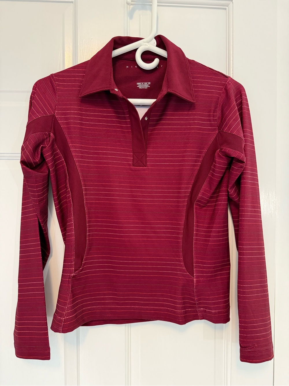 Women’s Nike Golf Maroon Long Sleeve Polo Top